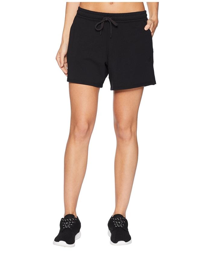 New Balance Nb Athletic Knit Shorts (black) Women's Shorts