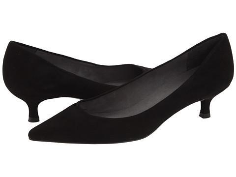 Stuart Weitzman Poco (black Suede) Women's Slip-on Dress Shoes