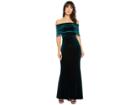 Vince Camuto Off The Shoulder Velvet Gown (hunter) Women's Dress