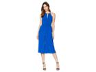 Vince Camuto Satin Back Cropped Jumpsuit With Keyhole (cobalt) Women's Jumpsuit & Rompers One Piece