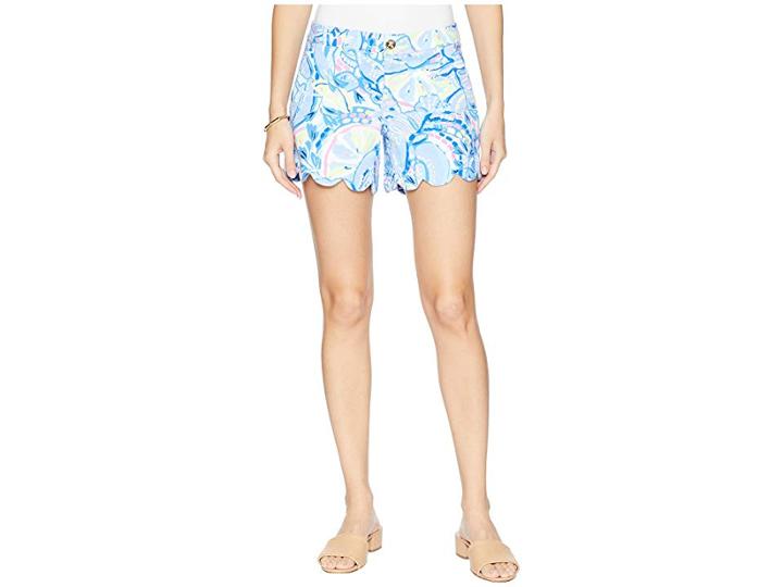 Lilly Pulitzer Buttercup Stretch Twill Shorts (blue Peri Pinch Pinch) Women's Shorts