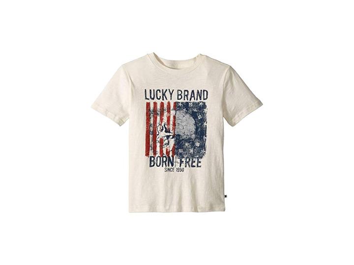 Lucky Brand Kids Born Free Short Sleeve T-shirt (little Kids/big Kids) (turtledove) Boy's T Shirt