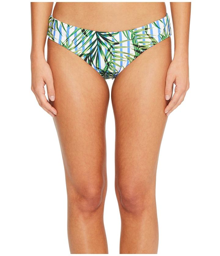 Red Carter Palm Party Hipster Bikini Bottom (white) Women's Swimwear