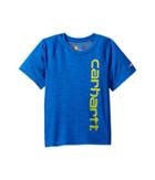Carhartt Kids Force Pieced Raglan Tee (big Kids) (victoria Blue Heather) Boy's T Shirt