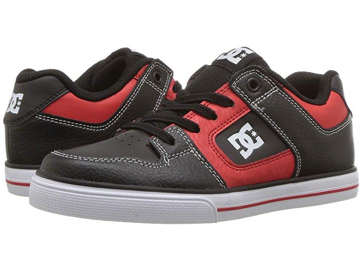 Dc Kids Pure Elastic Se Glow (little Kid/big Kid) (black/red) Boys Shoes