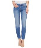 7 For All Mankind The Ankle Skinny W/ Grinded Hem In Adelaide Bright Blue (adelaide Bright Blue) Women's Jeans