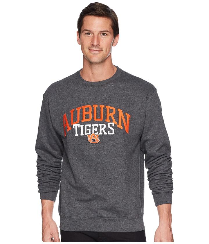Champion College Auburn Tigers Eco(r) Powerblend(r) Crew (granite Heather) Men's Short Sleeve Pullover
