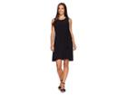 American Rose Zuri Scoop Neck Dress With Tie (black) Women's Dress