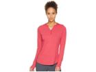 Royal Robbins Merinoluxtm Henley Long Sleeve (rose Red) Women's Long Sleeve Pullover