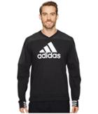 Adidas Sport Id Badge Of Sport Crew Sweater (black) Men's Sweater