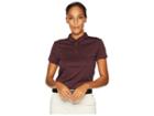 Nike Golf Dry Polo Short Sleeve (burgundy Crush/black) Women's Clothing