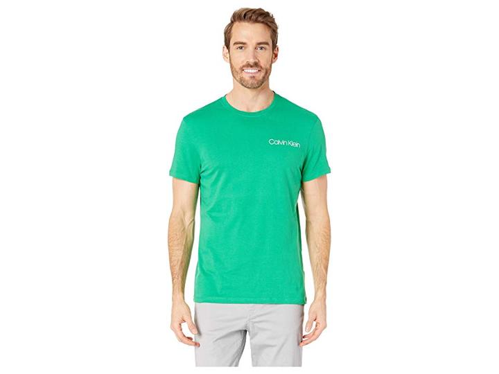 Calvin Klein Ribbon Print Tee (green Screen) Men's T Shirt