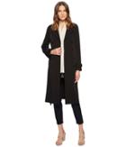 Eileen Fisher Recycled Polyester Water-resistant Trench Coat (black) Women's Coat