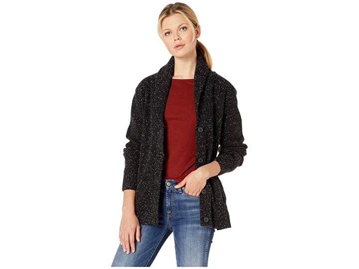 Pendleton Highland Cardigan (black Fleck) Women's Sweater