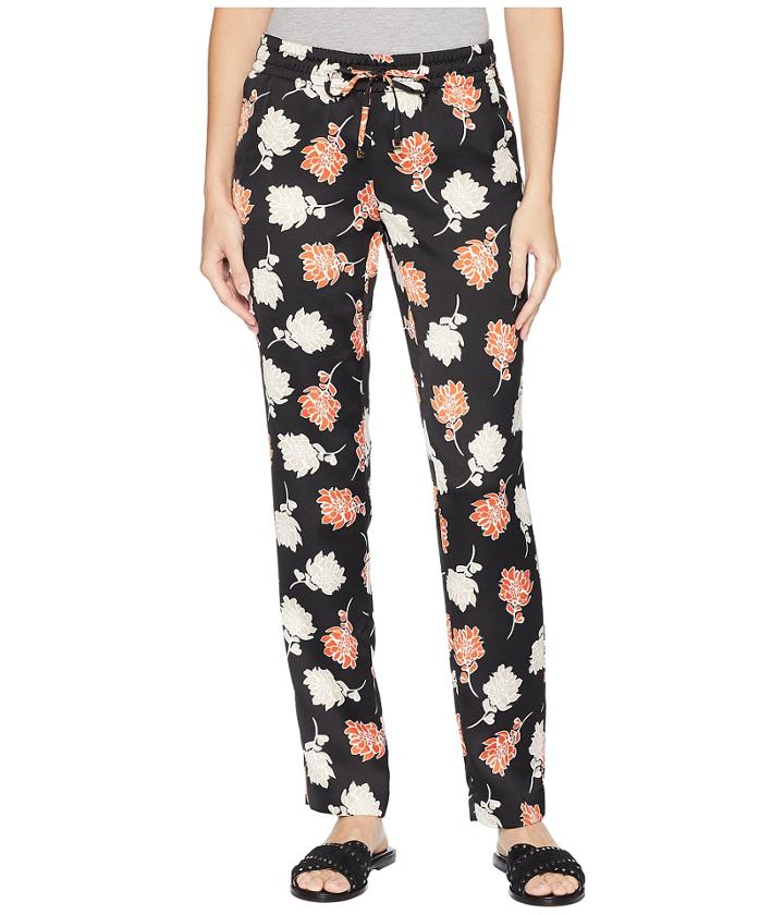 Calvin Klein Floral Drawstring Pants (khaki Multi) Women's Casual Pants