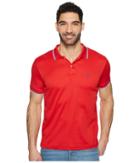 U.s. Polo Assn. Short Sleeve Slim Fit Solid Poly Polo Shirt (winning Red) Men's Clothing
