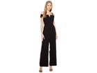 Tahari By Asl Cold Shoulder Crepe Jumpsuit (black) Women's Jumpsuit & Rompers One Piece