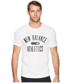 New Balance Athletics Heathertech Tee (white) Men's T Shirt