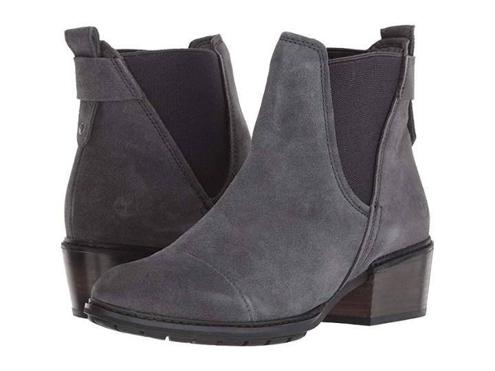 Timberland Sutherlin Bay Double Gore Chelsea (dark Grey Suede) Women's Pull-on Boots