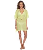 Echo Design Solid Silky Butterfly Swim Cover-up (sunny Lime) Women's Swimwear