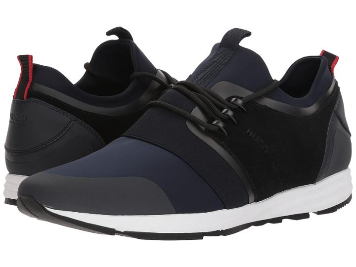 Boss Hugo Boss Hybrid Running Sneaker By Hugo (dark Blue) Men's Shoes