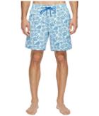Mr. Swim Leafy Floral Printed Dale Swim Trunk (blue) Men's Swimwear