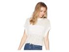 Jack By Bb Dakota Nadia Back Lace-up Sweater (cloud White) Women's Sweater