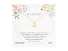 Dogeared Bridesmaid Flower Card Large Bezel Pearl Pendant Necklace (gold Dipped) Necklace
