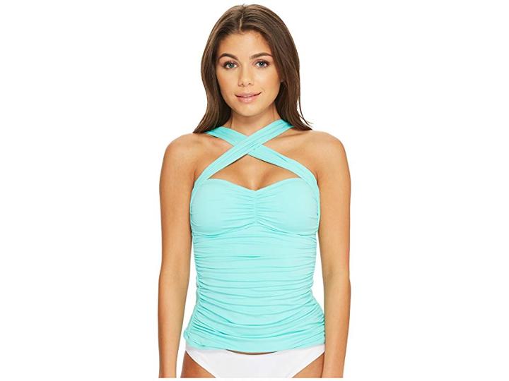 La Blanca Island Goddess Convertible Bandini Top W/ Sewn-in Cups (seafoam) Women's Swimwear