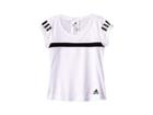 Adidas Kids Club Tee (little Kids/big Kids) (white) Girl's Short Sleeve Pullover