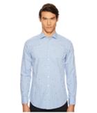 Etro Gingham Button Down Shirt (blue) Men's Long Sleeve Button Up