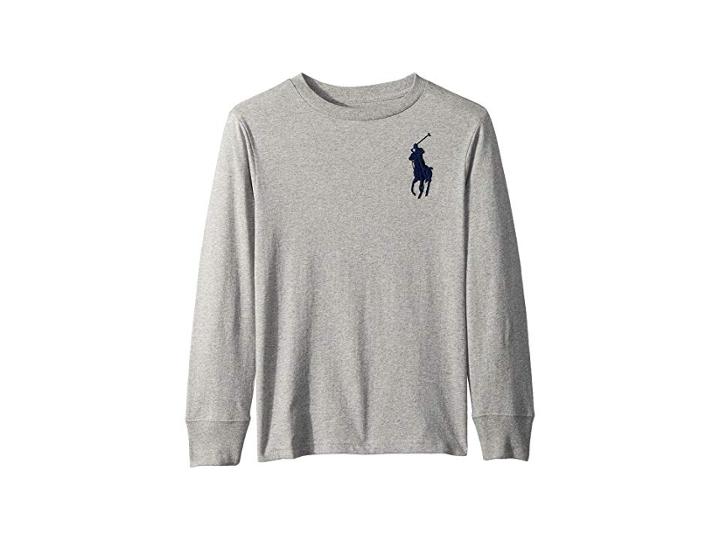 Polo Ralph Lauren Kids Cotton Long Sleeve T-shirt (big Kids) (andover Heather) Boy's T Shirt