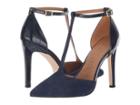 Calvin Klein Brandy (dark Navy Kid Suede/patent) Women's Shoes