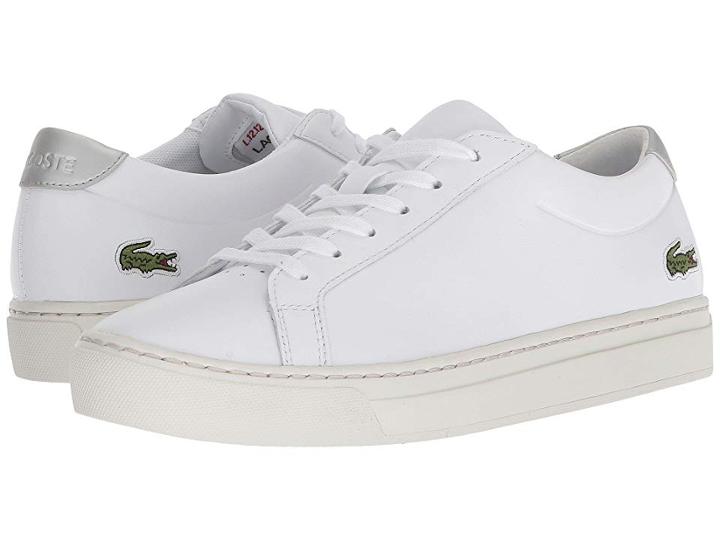 Lacoste Kids L.12.12 (little Kid/big Kid) (white/silver) Kids Shoes