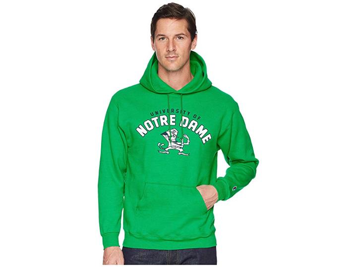 Champion College Notre Dame Fighting Irish Eco(r) Powerblend(r) Hoodie 2 (kelly Green) Men's Sweatshirt