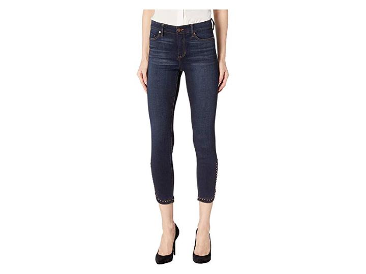 Liverpool Abby Ankle Zip Scallop Studs In Super Soft Stretch Denim Jeans In Mckinley (mckinley) Women's Jeans
