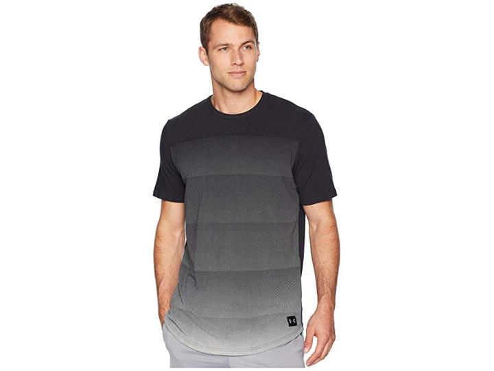 Under Armour Sportstyle Gradual Short Sleeve (black/white) Men's Clothing