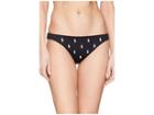 Polo Ralph Lauren Pony Icon Stripe Mix Reversible Taylor Hipster Bottom (black/white) Women's Swimwear