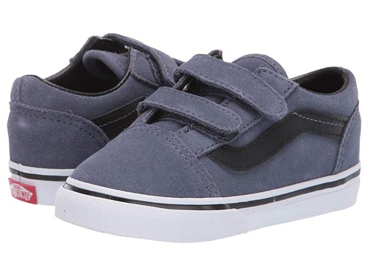 Vans Kids Old Skool V (infant/toddler) ((suede) Grisaille/black) Boys Shoes