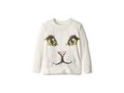 Chaser Kids Extra Soft Kitty Face Pullover Sweater (toddler/little Kids) (cream) Girl's Sweater