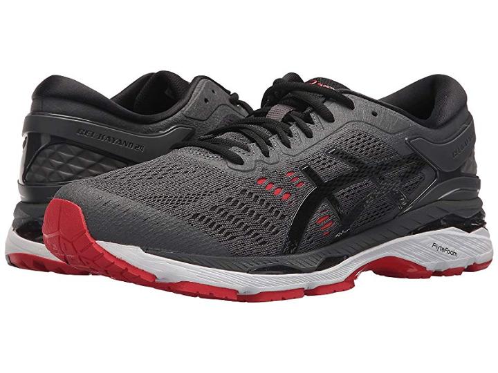 Asics Gel-kayano(r) 24 (dark Grey/black/fiery Red) Men's Running Shoes