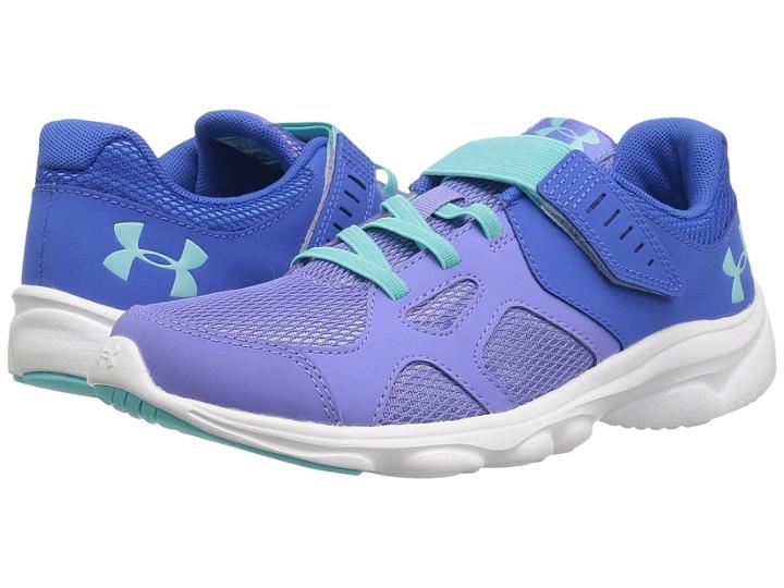 Under Armour Kids Ua Gps Pace Rn Ac (little Kid) (mediterranean/talc Blue/tropical Tide) Girls Shoes