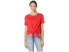 U.s. Polo Assn. Solid Knit Tie Top (raging Red) Women's T Shirt