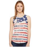 Lucky Brand American Flag Print Tank Top (blue Multi) Women's Sleeveless