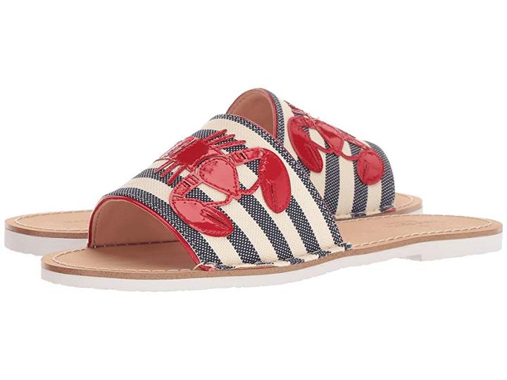 Kate Spade New York Ivonna (navy/cream Striped Canvas) Women's Shoes