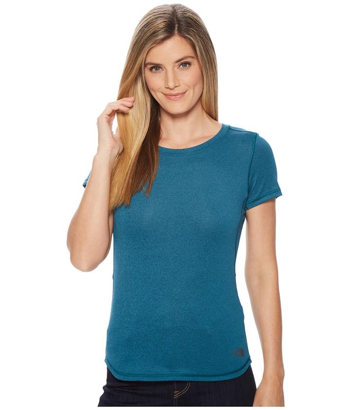 The North Face Short Sleeve Shade Me Shirt (blue Coral Heather) Women's T Shirt