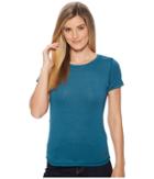 The North Face Short Sleeve Shade Me Shirt (blue Coral Heather) Women's T Shirt
