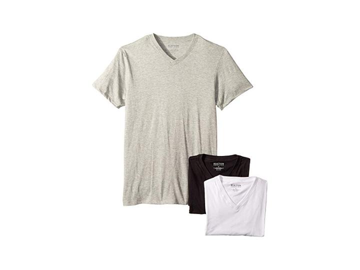 Kenneth Cole Reaction 3-pack Classic Fit V-neck Tee (white/grey Heather/black) Men's T Shirt