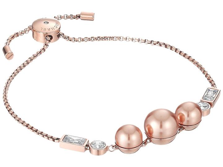 Michael Kors Modern Classic Pearl Slider Bracelet (rose Gold) Bracelet