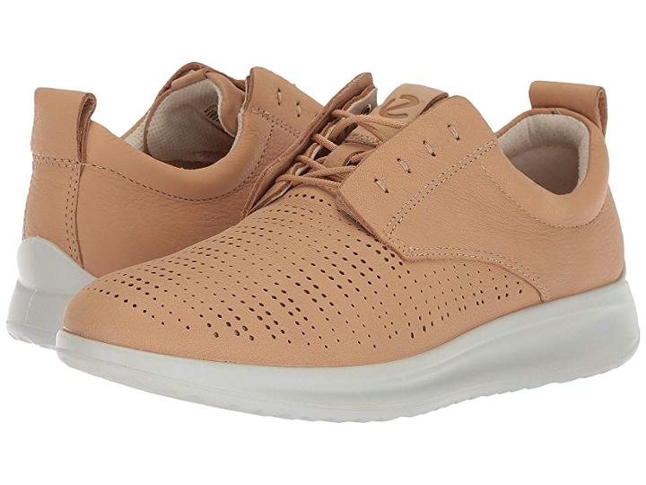 Ecco Aquet Perf Tie (powder Cow Leather) Women's Shoes